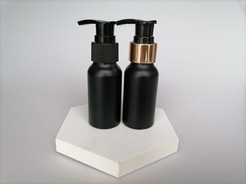 bottiglie cosmetiche di alluminio della pompa 30ml della bottiglia essenziale di alluminio nera opaca del contagoccia