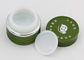 barattoli cosmetici di vetro verde 30ml, vasi cosmetici del campione del corpo costolato