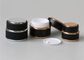 6 Oz 8 barattoli cosmetici di plastica del nero di Oz 1 Oz, piccoli contenitori cosmetici di plastica con i coperchi