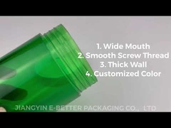 Transparent PET pill bottle